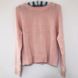 Pink knitted sweater